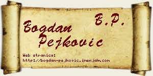 Bogdan Pejković vizit kartica